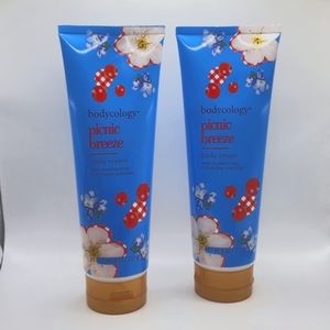 2 pack Bodycology Picnic Breeze body cream 8 oz ea